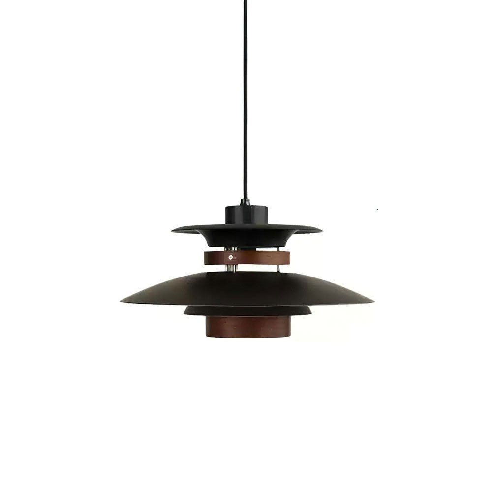 Xyla Pendant Lamp Wood Layered Shade Nordic Dining