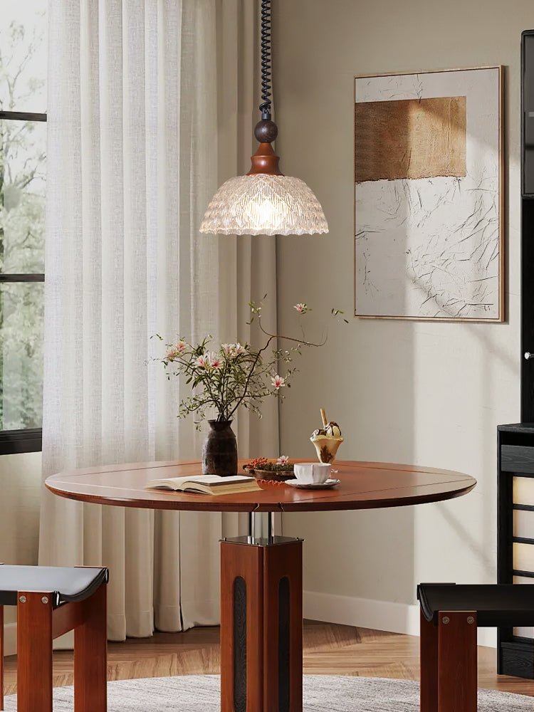 Nydoreth Elegance Vintage Art Wood Pendant Lamp