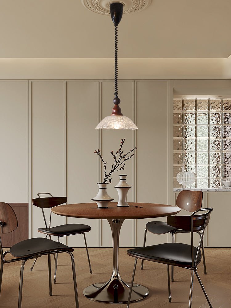 Nydoreth Elegance Vintage Art Wood Pendant Lamp