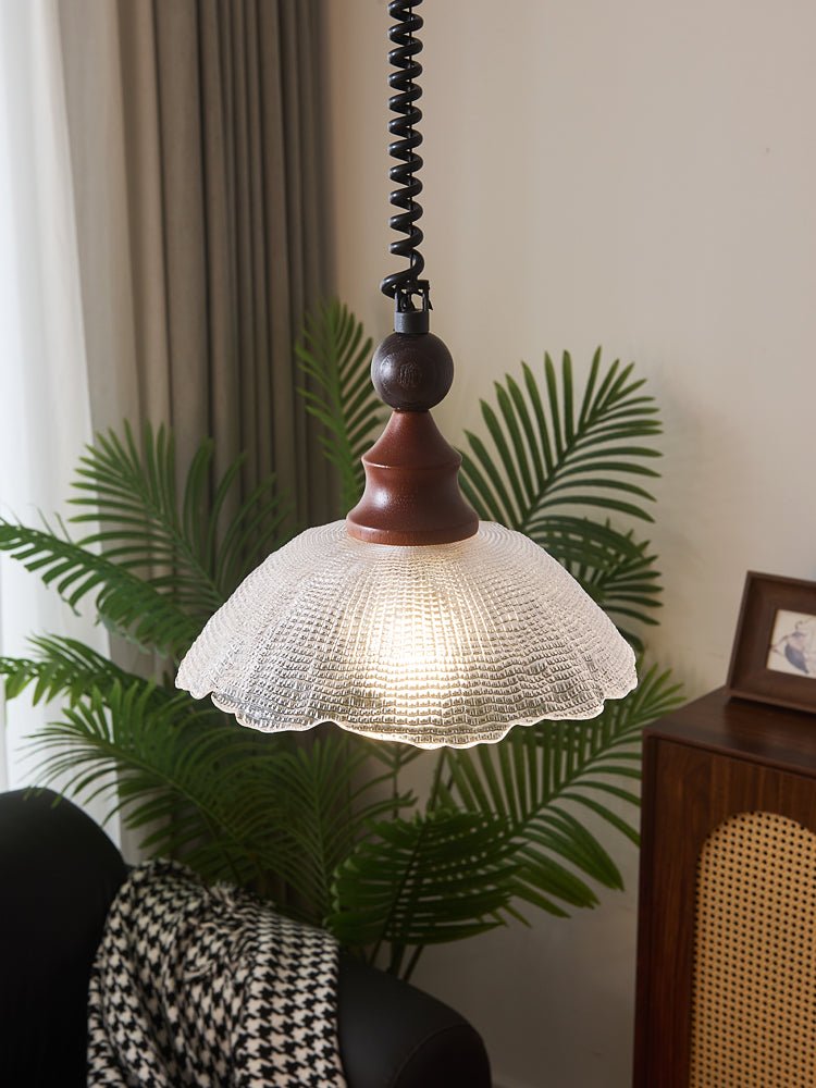 Nydoreth Elegance Vintage Art Wood Pendant Lamp