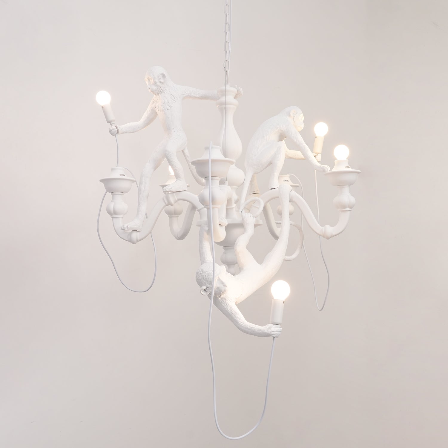 Tixor Chandelier Monkey Black Playful Sculpture