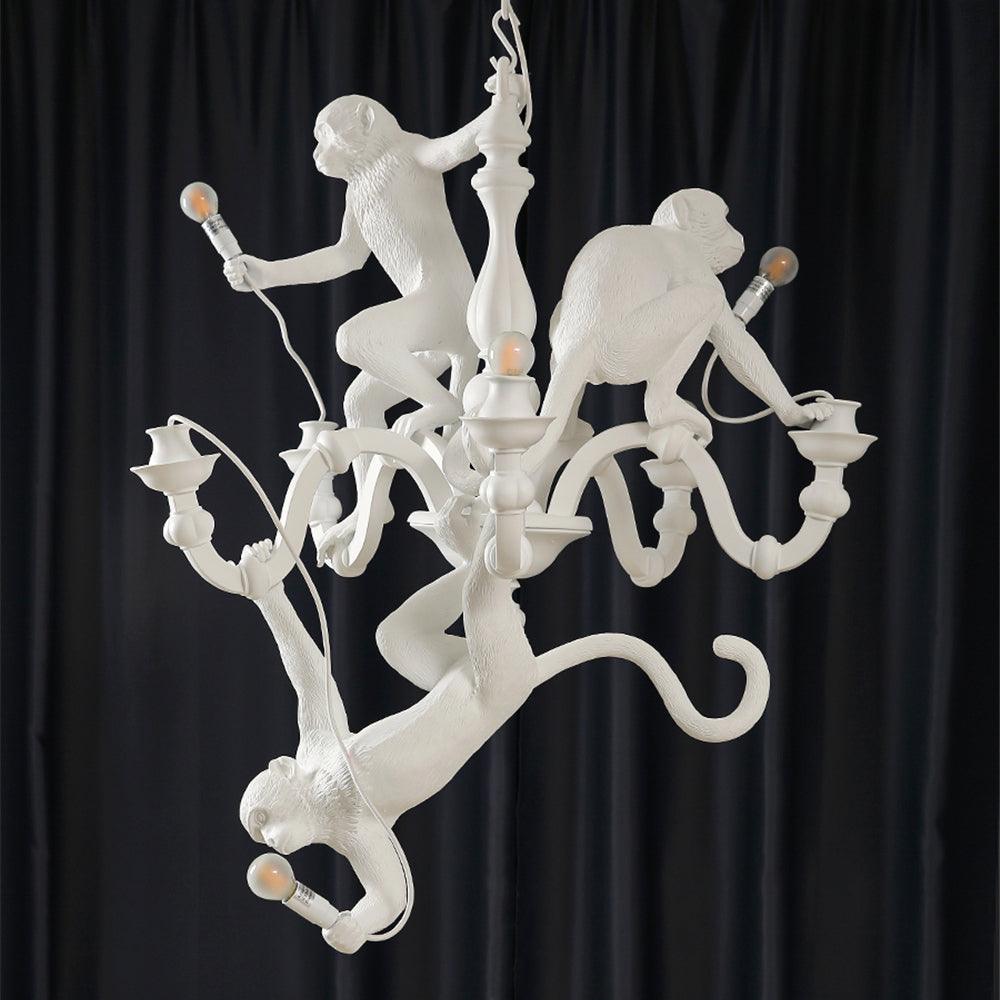 Tixor Chandelier Monkey Black Playful Sculpture