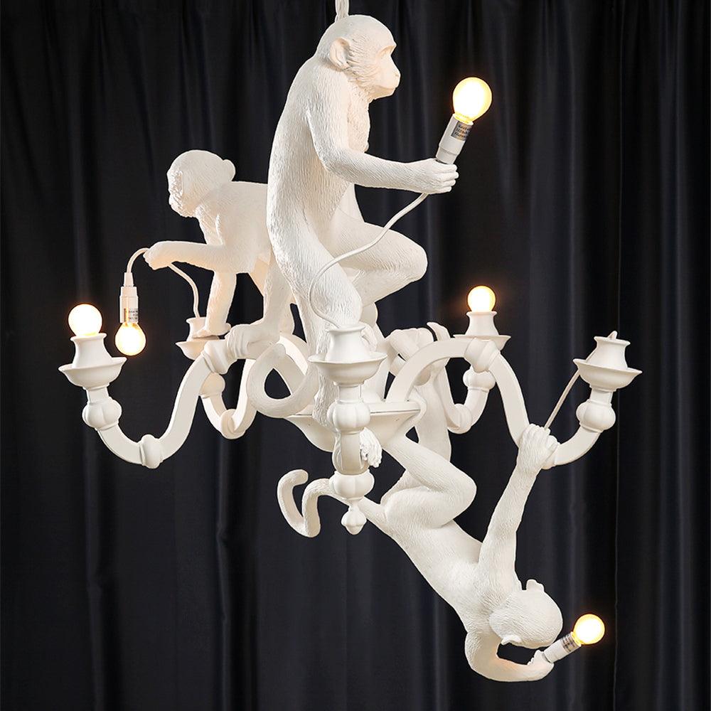 Tixor Chandelier Monkey Black Playful Sculpture