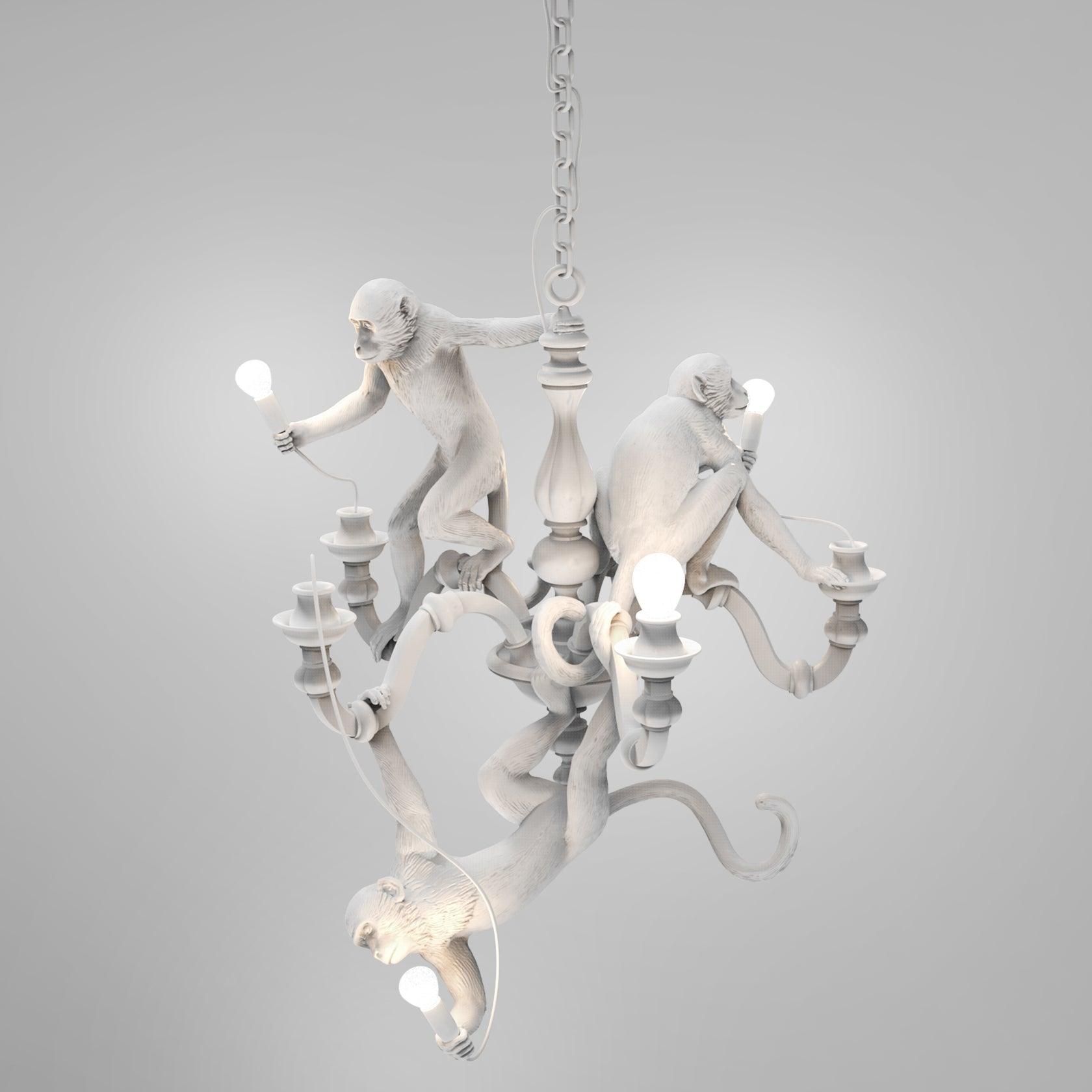 Tixor Chandelier Monkey Black Playful Sculpture