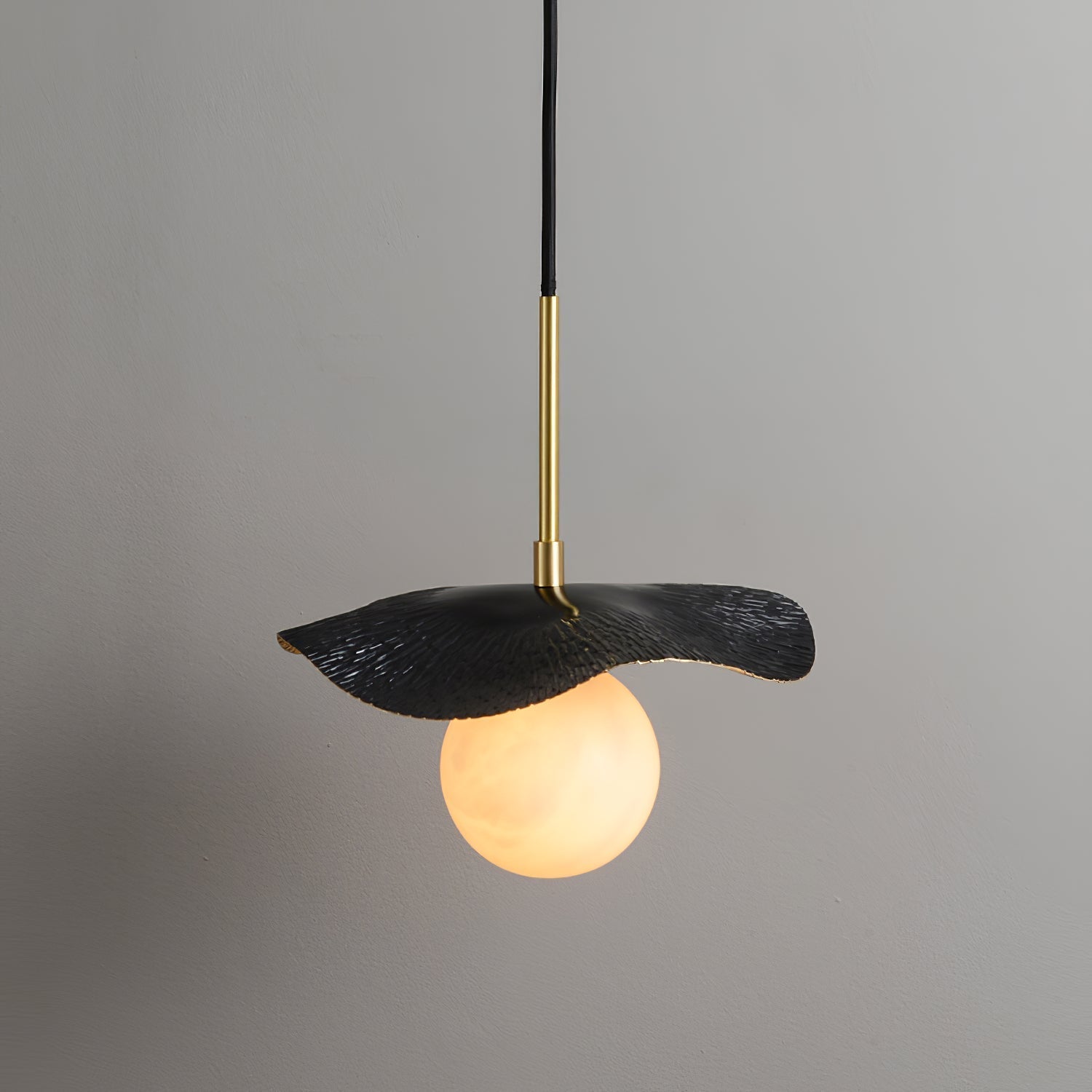 Zaraeen Modern Minimalist Brass Alabaster Pendant Light