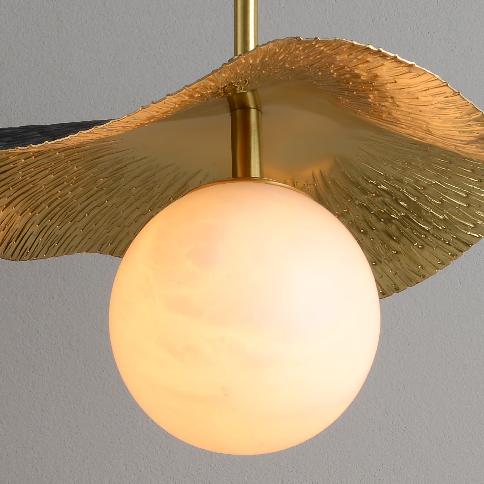 Zaraeen Modern Minimalist Brass Alabaster Pendant Light