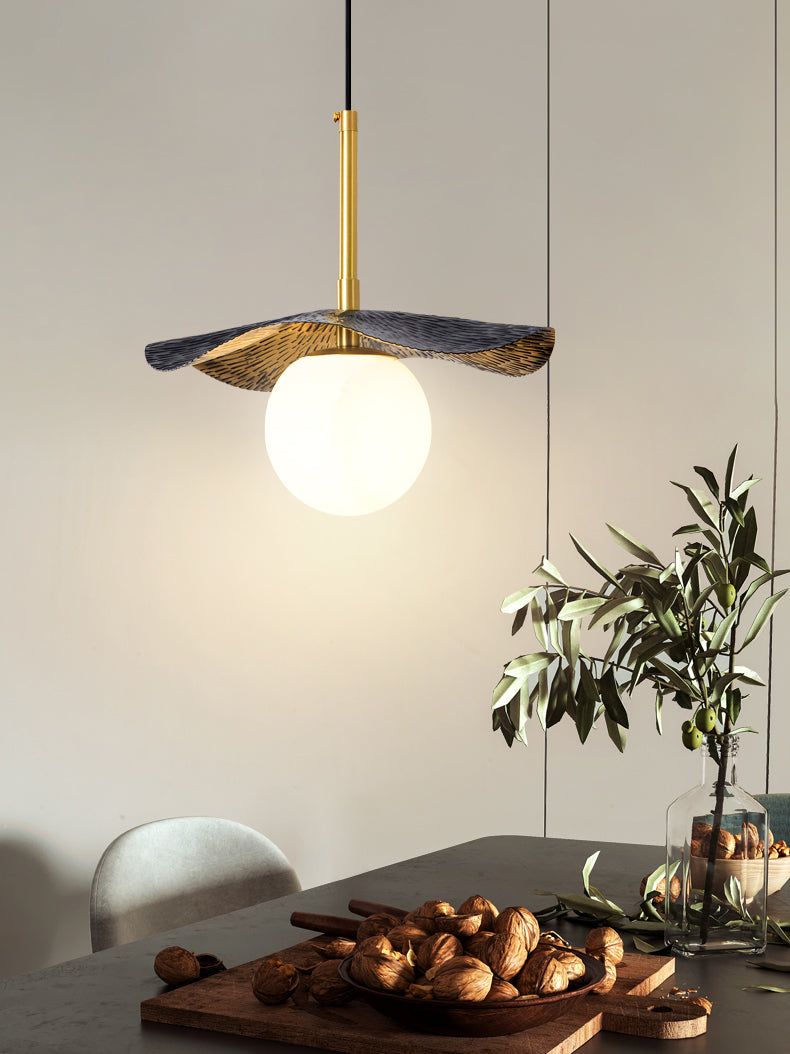 Zaraeen Modern Minimalist Brass Alabaster Pendant Light