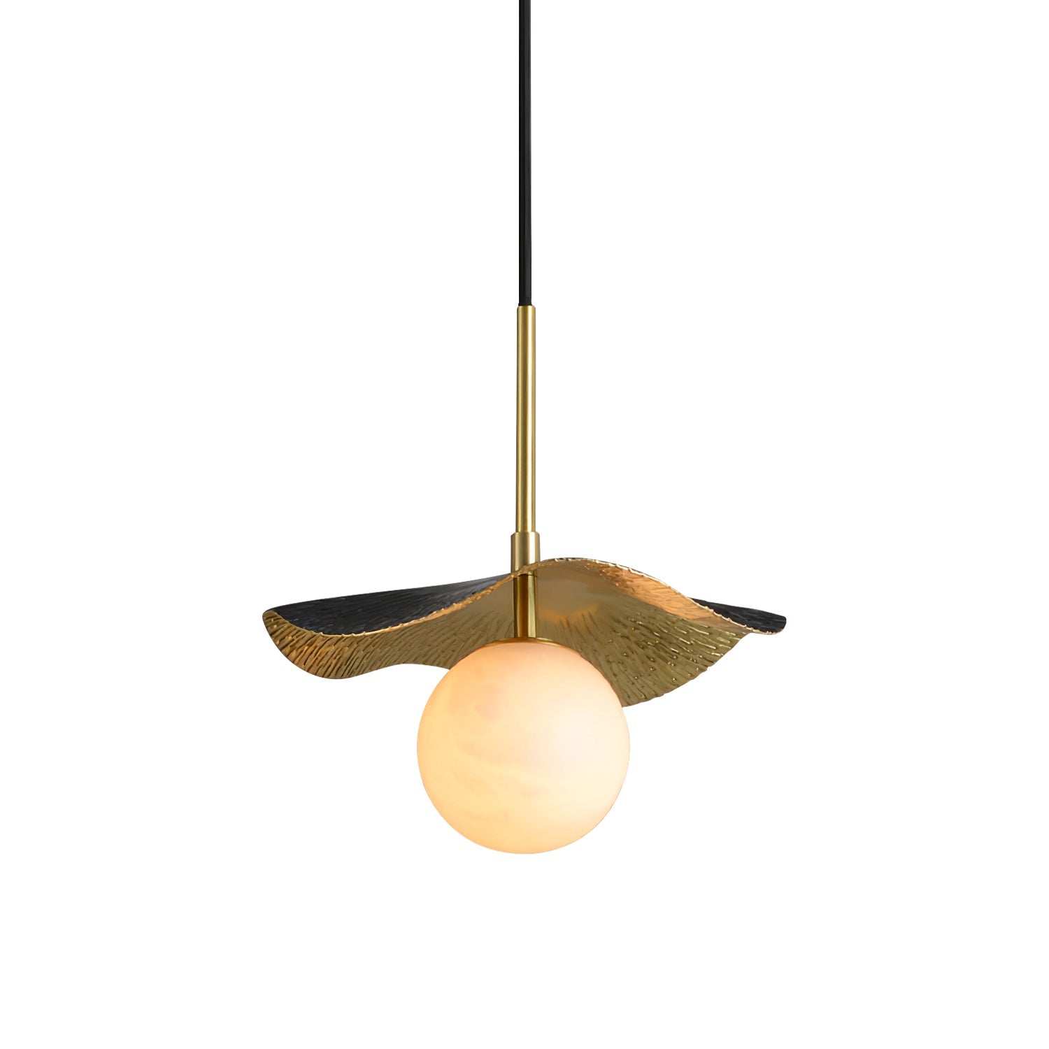 Zaraeen Modern Minimalist Brass Alabaster Pendant Light