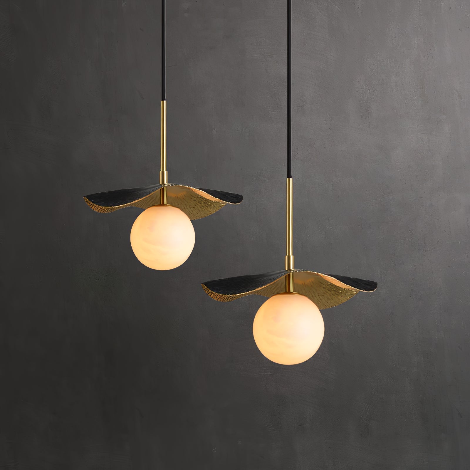 Zaraeen Modern Minimalist Brass Alabaster Pendant Light