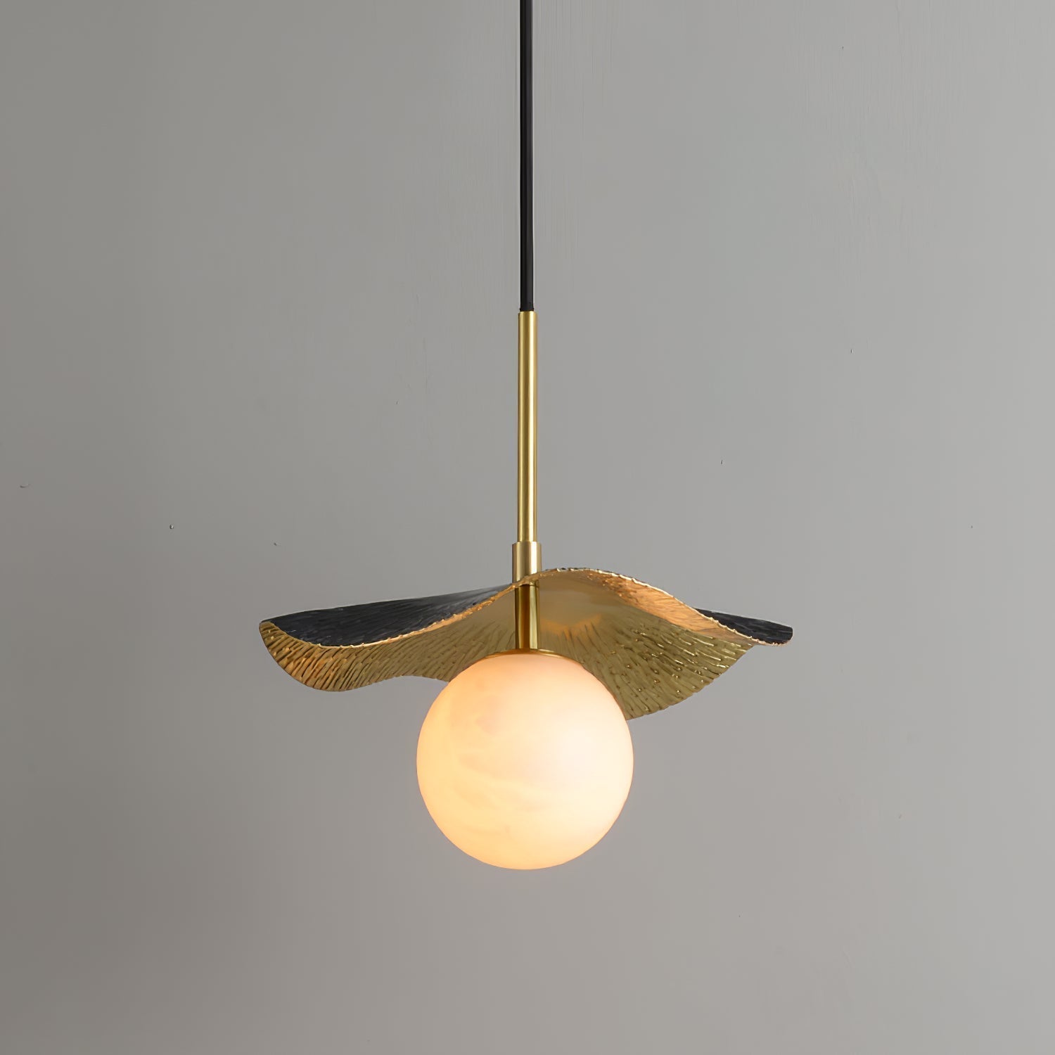 Zaraeen Modern Minimalist Brass Alabaster Pendant Light