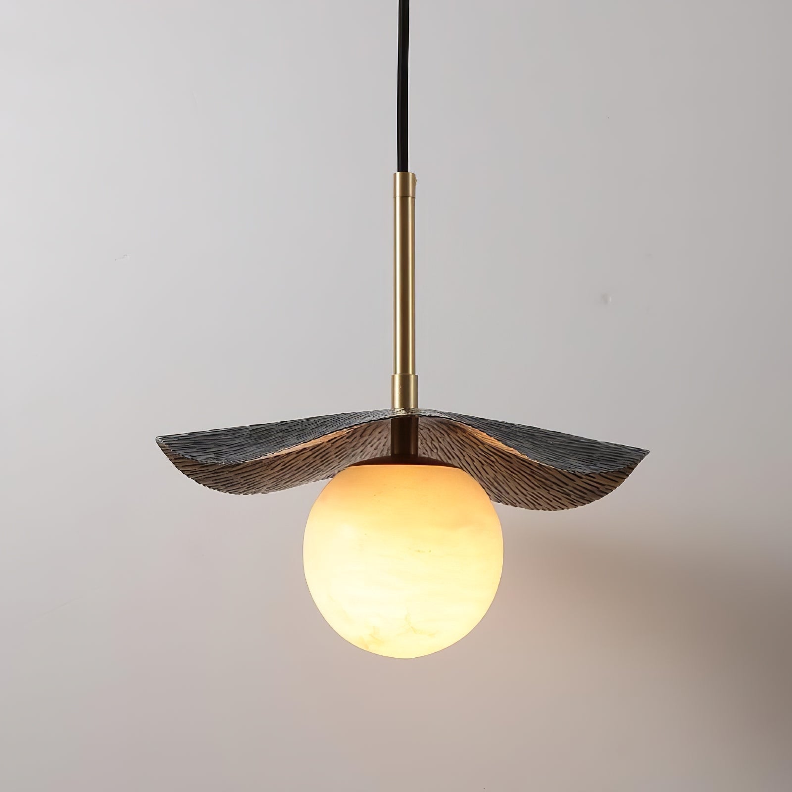 Zaraeen Modern Minimalist Brass Alabaster Pendant Light