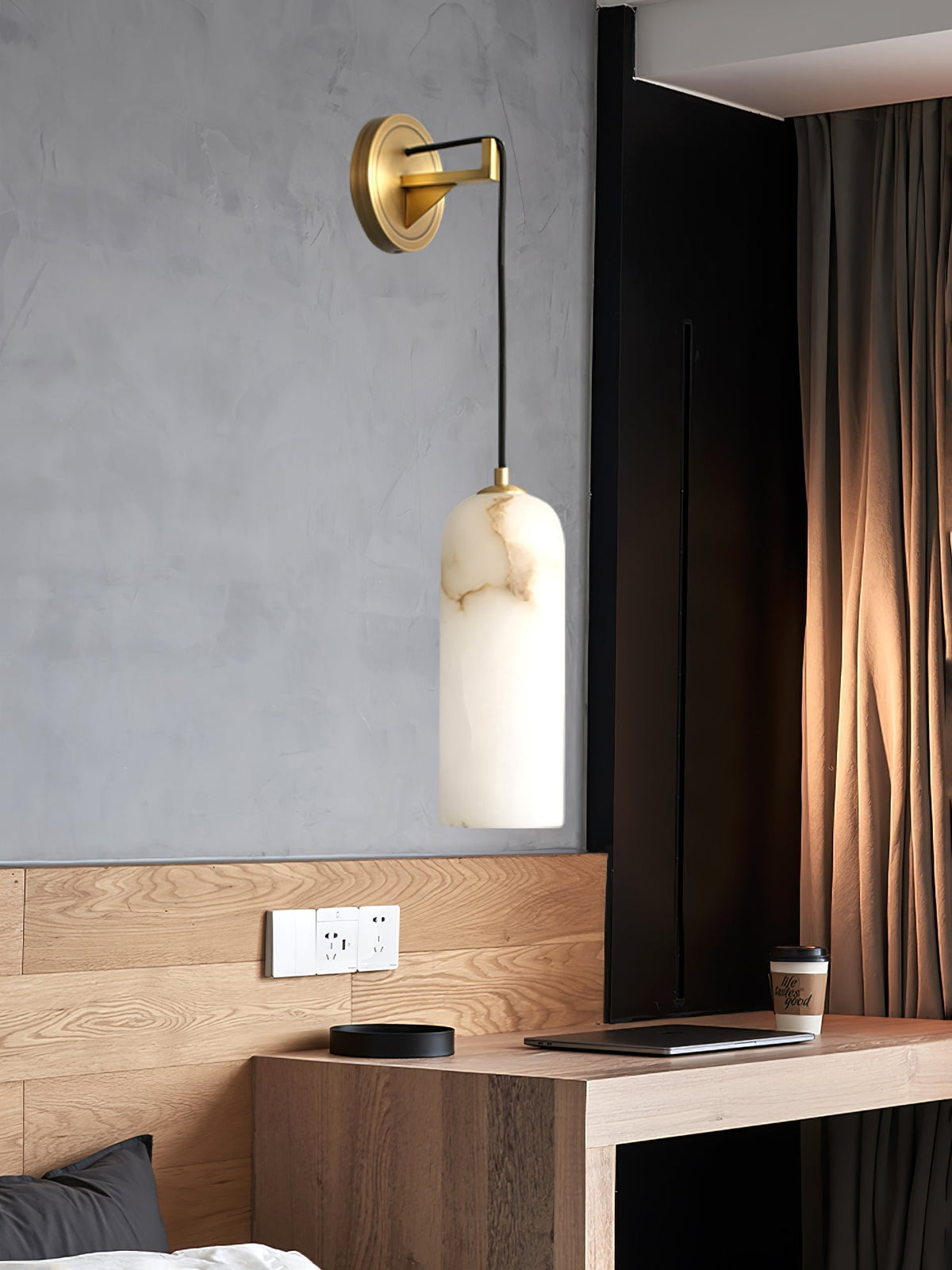Vaelara Pendant Alabaster Wall Light