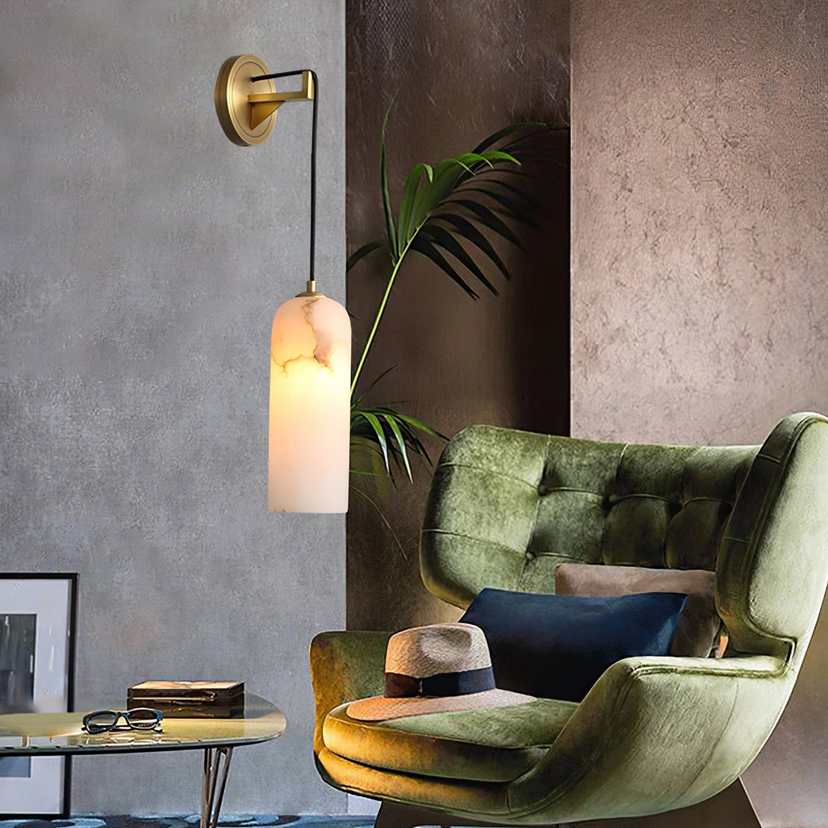 Vaelara Pendant Alabaster Wall Light