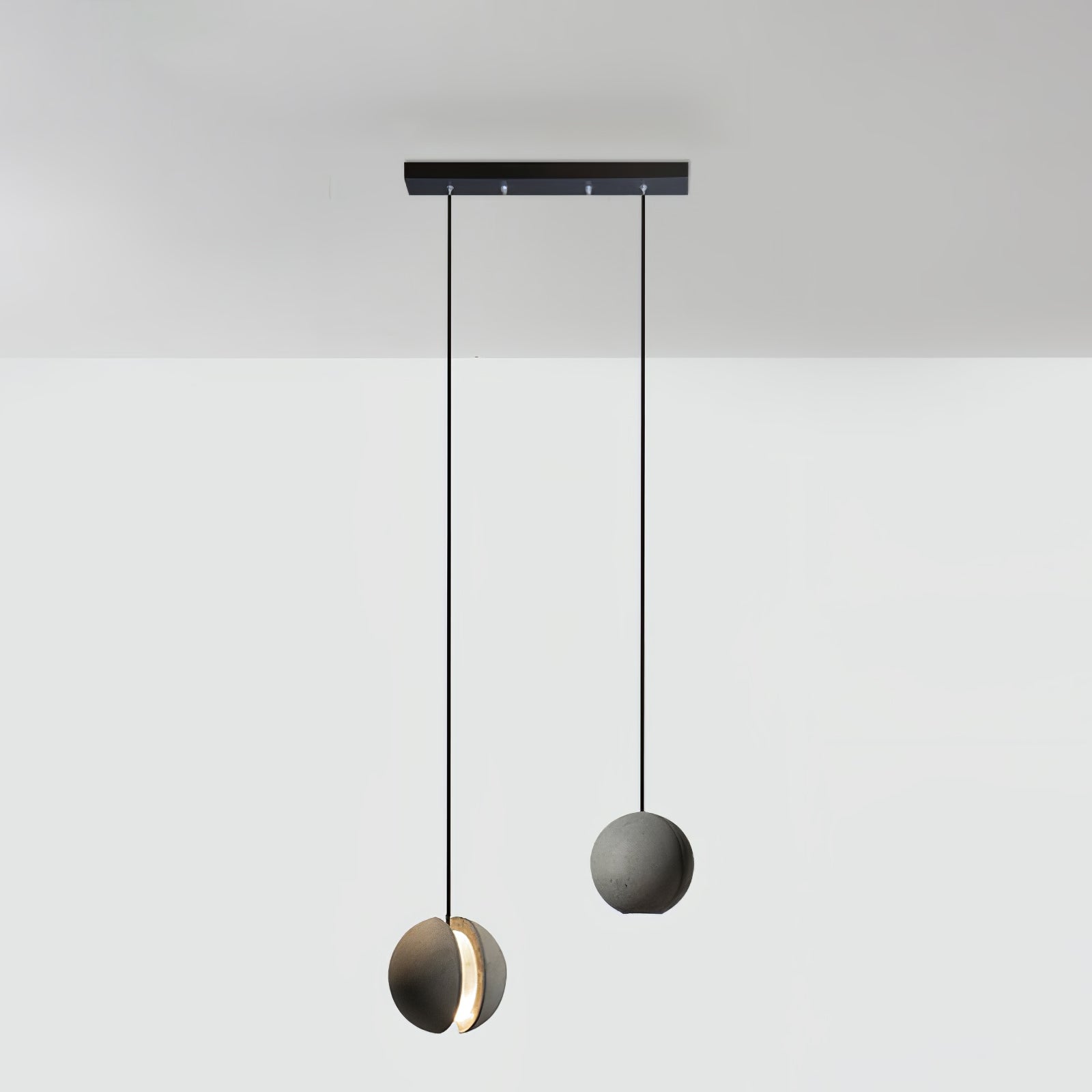 Umi Pendant Lamp Concrete Sphere Moon Minimalist