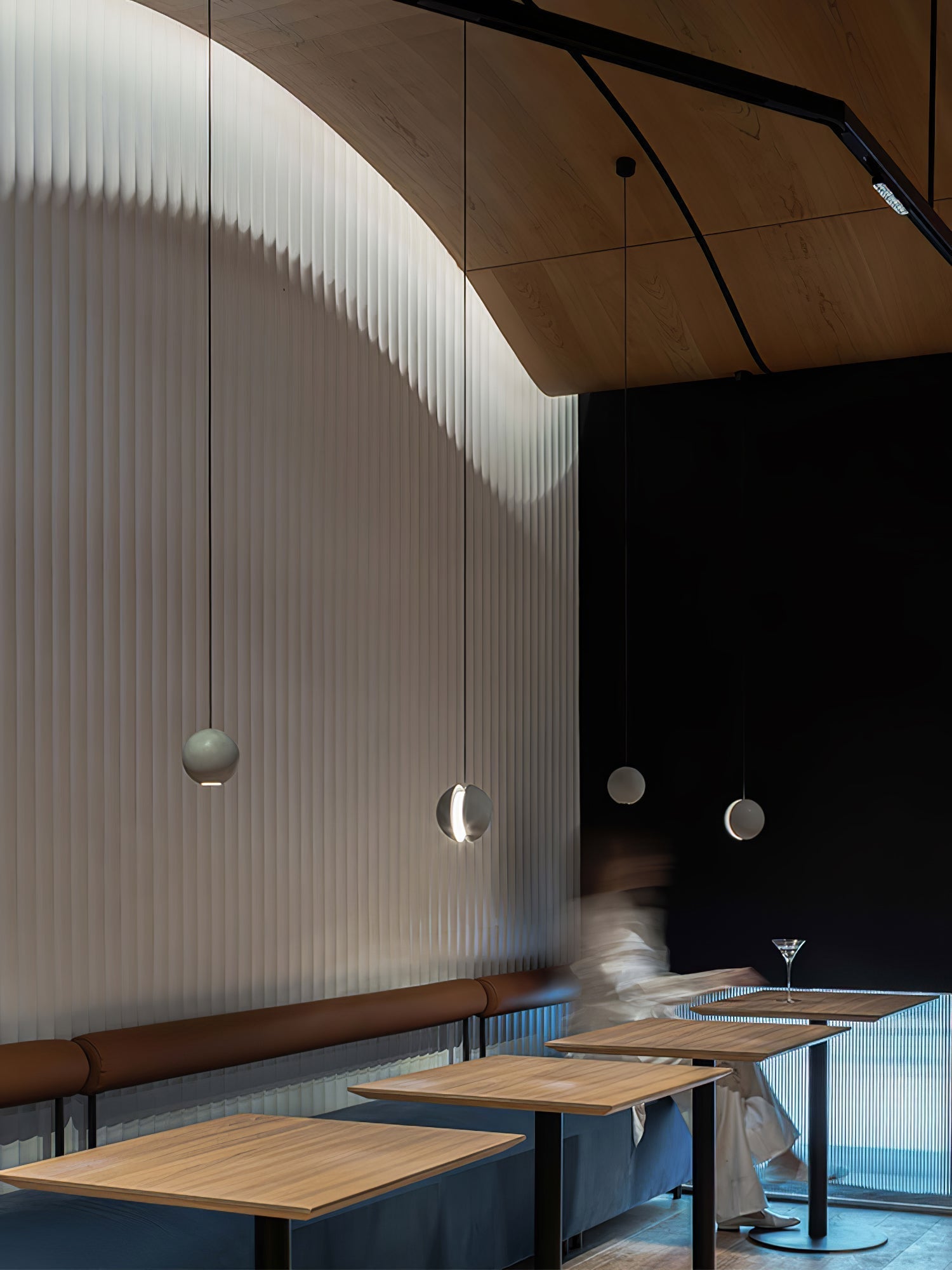 Umi Pendant Lamp Concrete Sphere Moon Minimalist