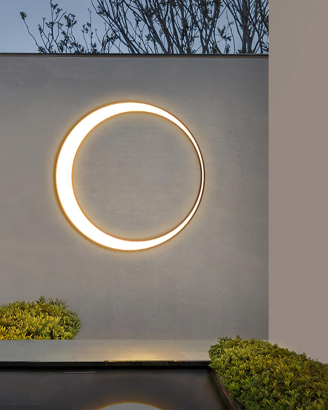 Zathee Circular LED Outdoor Wall Light - Neutral Decor
