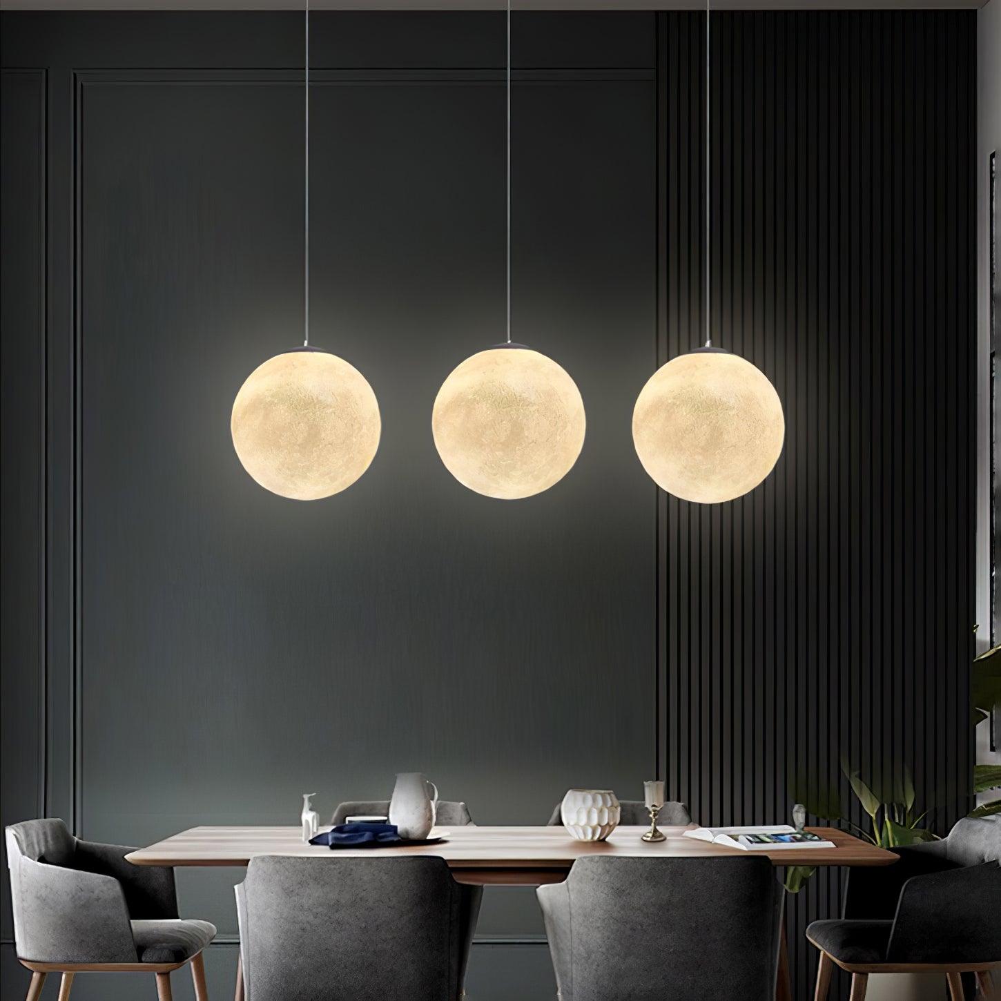 Miralaine Pendant Lamp Moon Shaped for Living Room