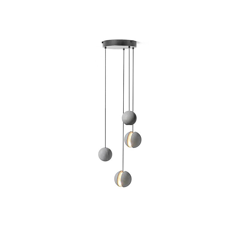 Umi Pendant Lamp Concrete Sphere Moon Minimalist