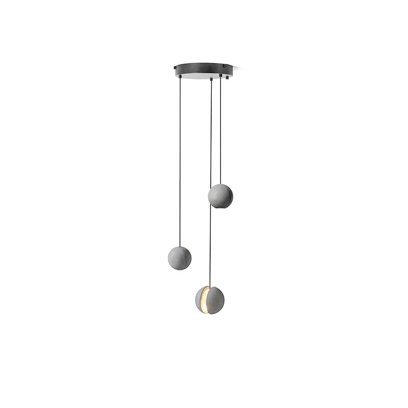 Umi Pendant Lamp Concrete Sphere Moon Minimalist