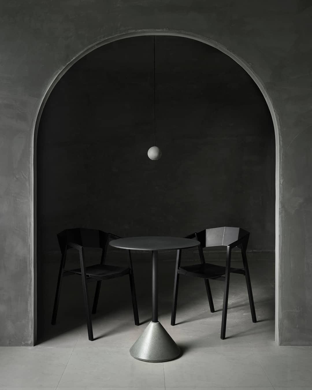 Umi Pendant Lamp Concrete Sphere Moon Minimalist
