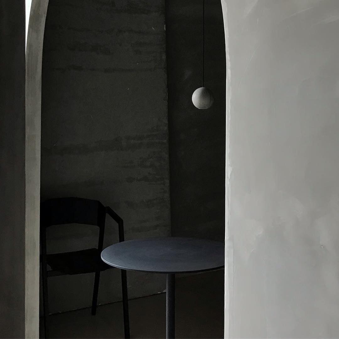 Umi Pendant Lamp Concrete Sphere Moon Minimalist