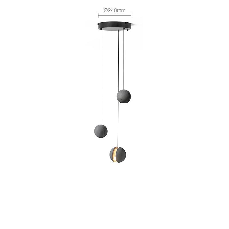 Umi Pendant Lamp Concrete Sphere Moon Minimalist
