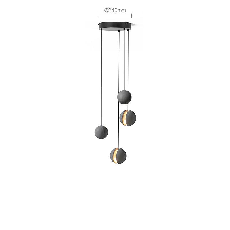 Umi Pendant Lamp Concrete Sphere Moon Minimalist