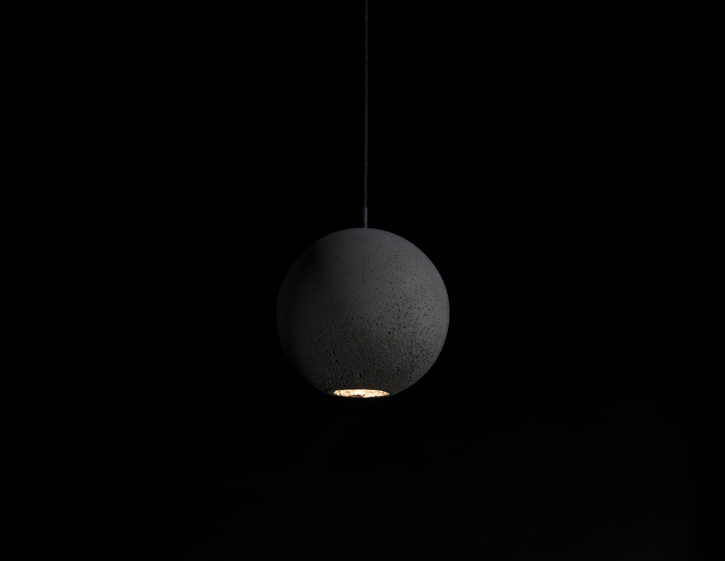 Umi Pendant Lamp Concrete Sphere Moon Minimalist