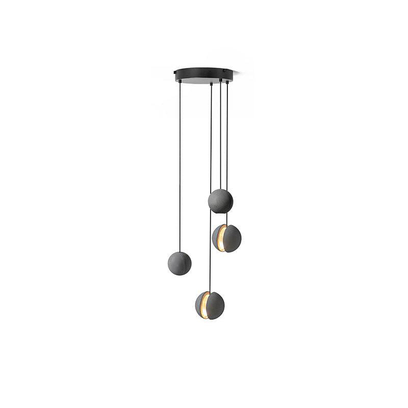 Umi Pendant Lamp Concrete Sphere Moon Minimalist