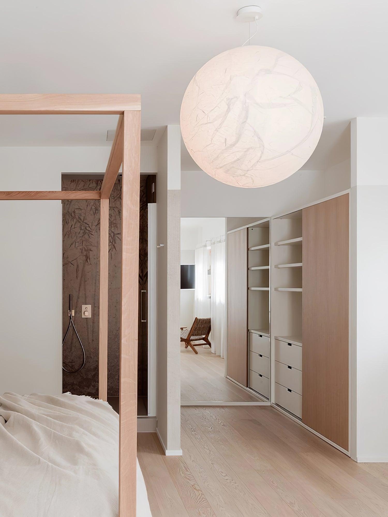 Globe Minimalist Silk Pendant Lamp