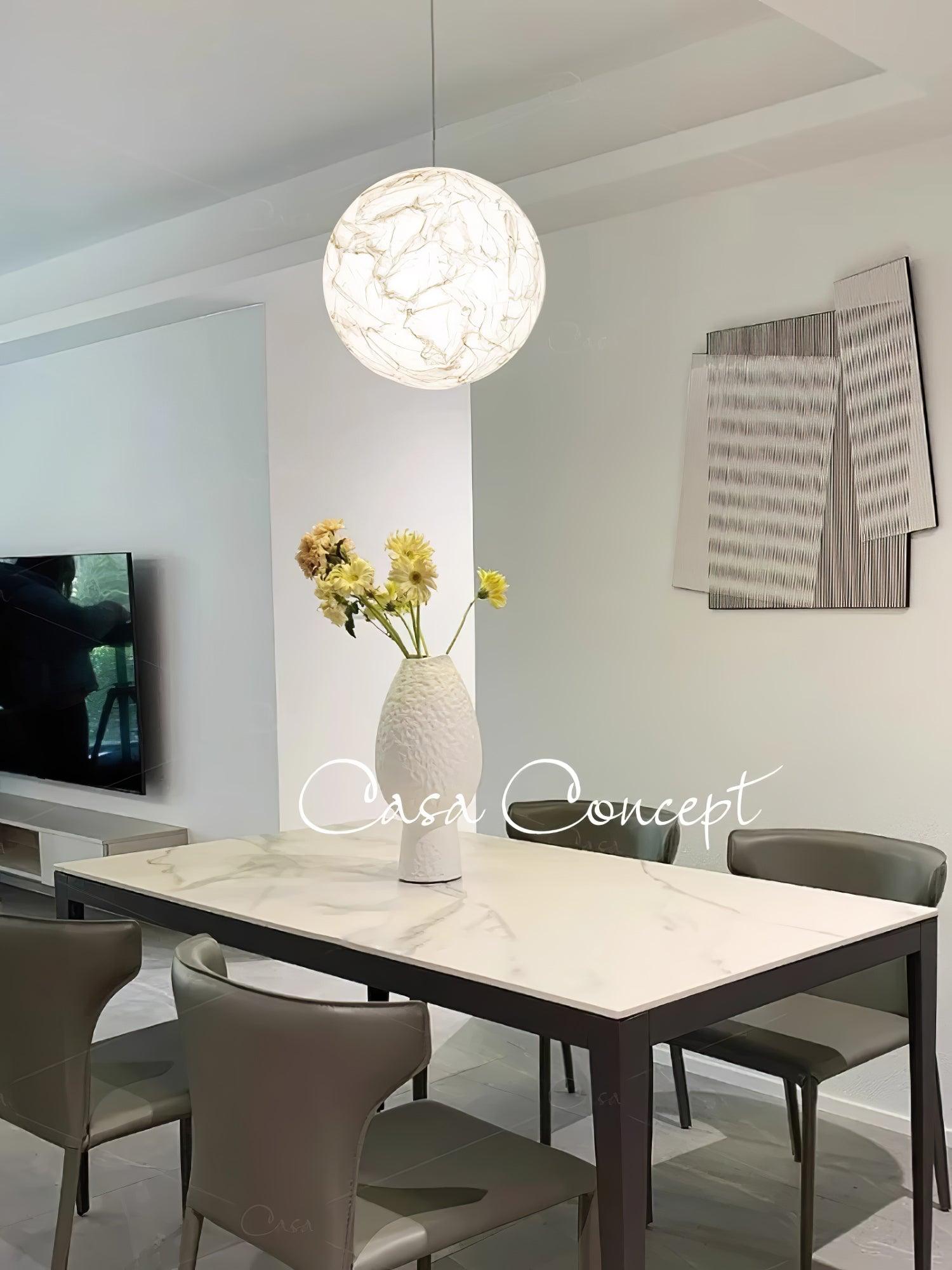 Globe Minimalist Silk Pendant Lamp