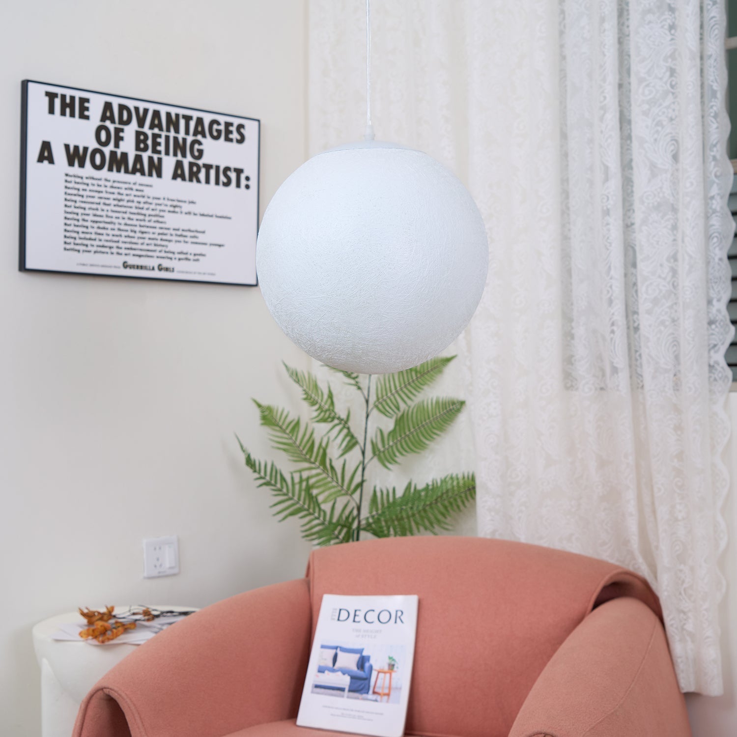 Miralaine Pendant Lamp Moon Shaped for Living Room