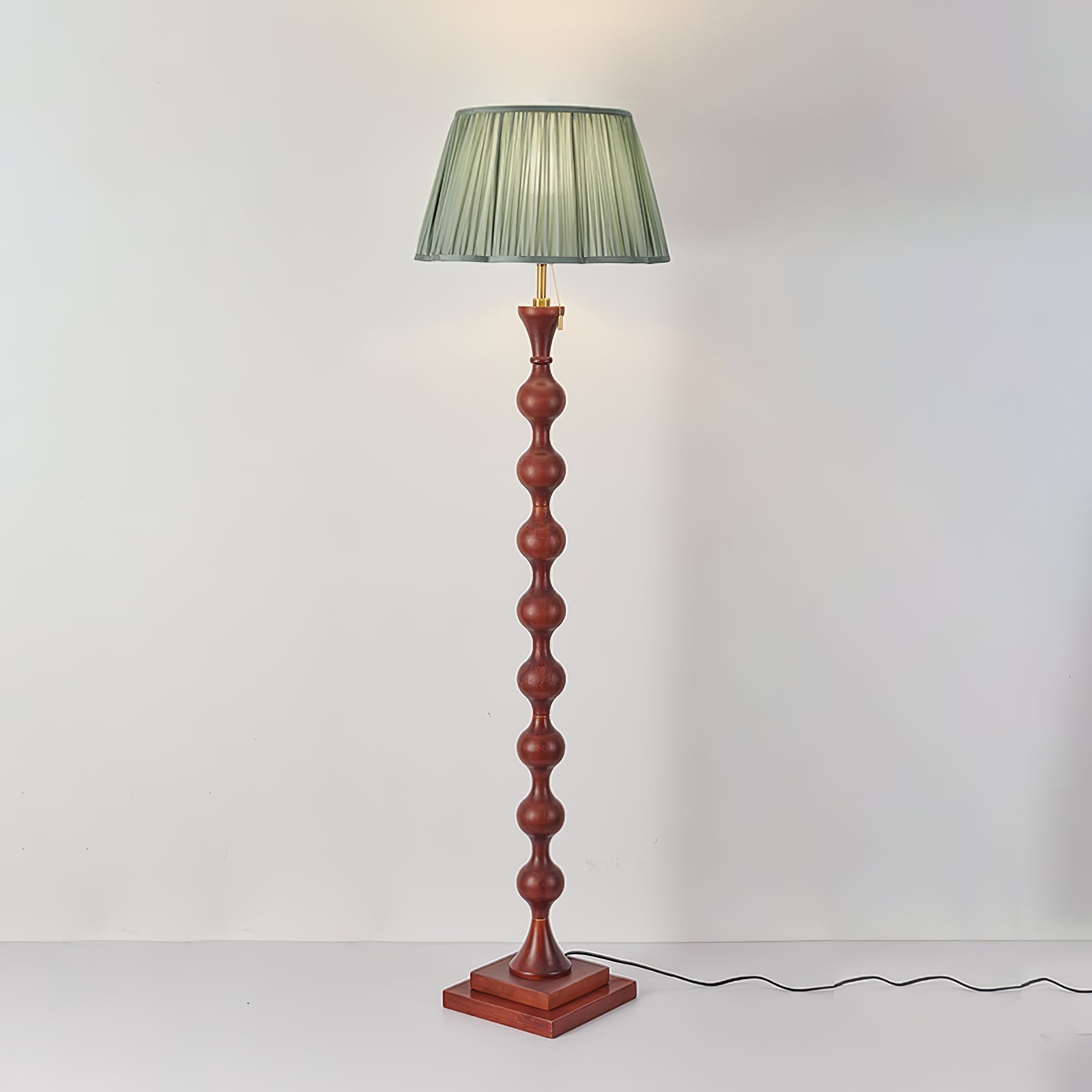 Celon Wood Fabric Vintage Floor Lamp - Neutral Decor