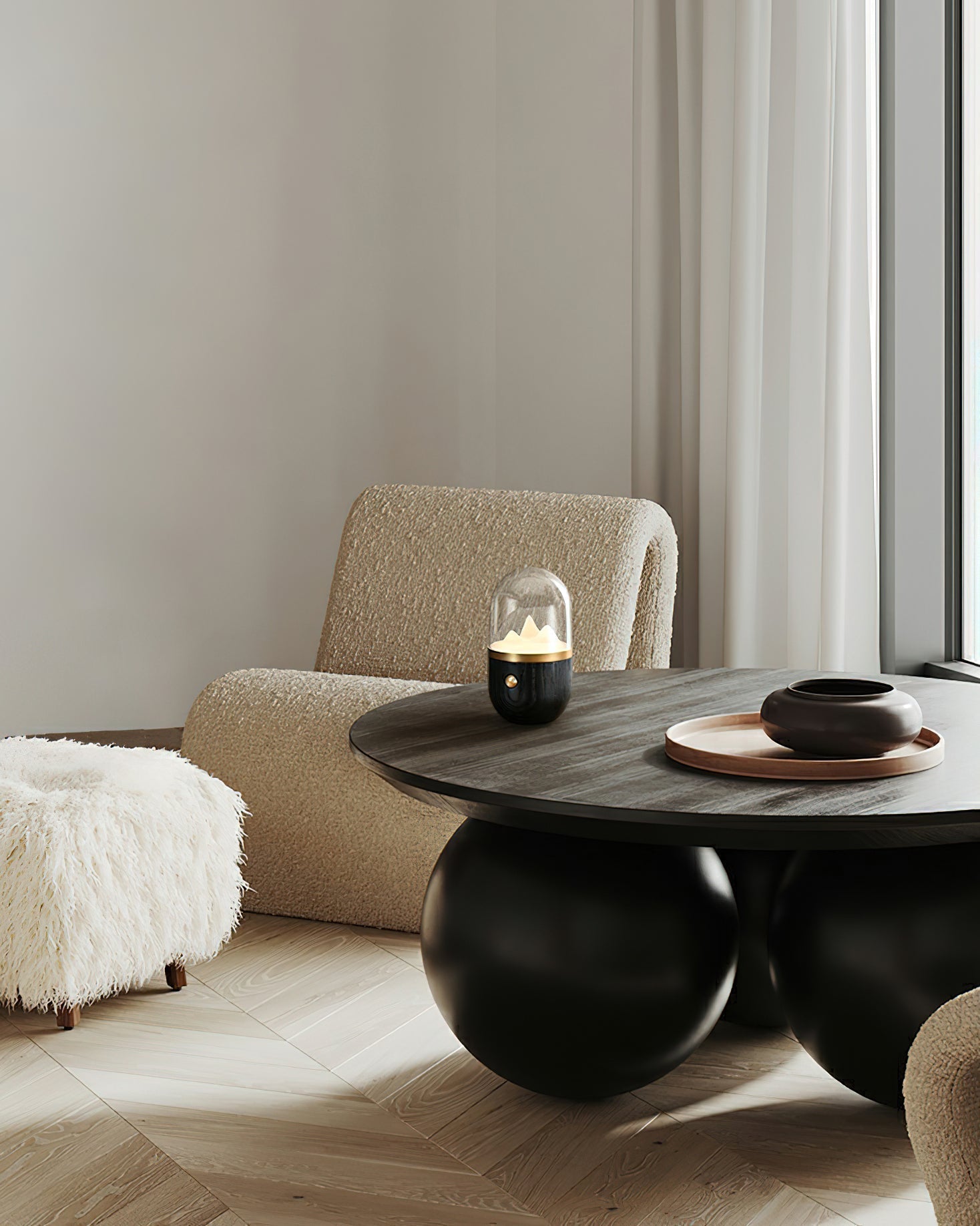 Glacio Mountain Peak Night Table Lamp