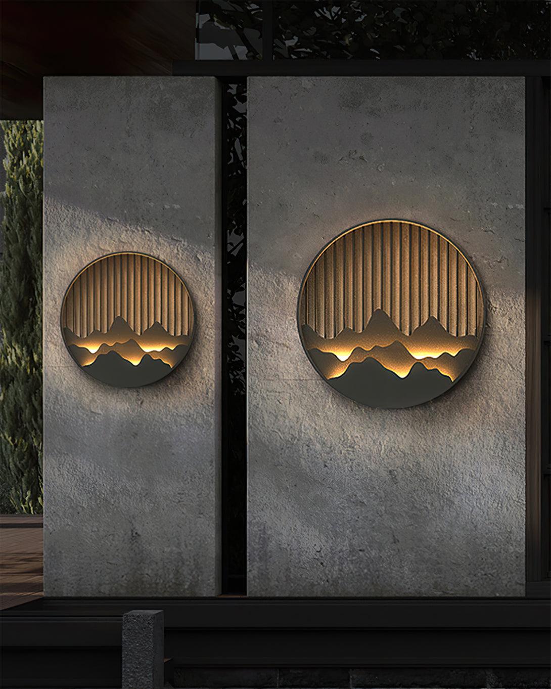 Sumi Mountain Circular Wall Light - Neutral Decor