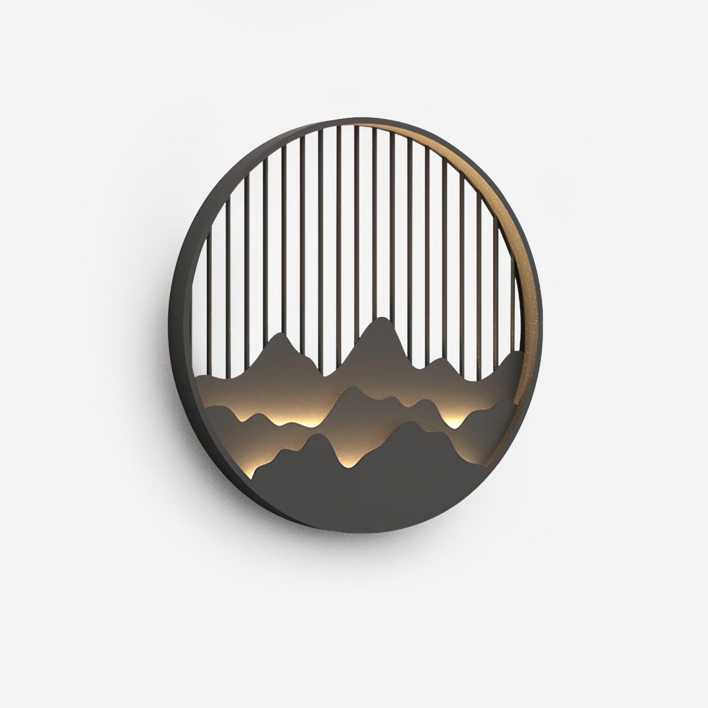 Sumi Mountain Circular Wall Light - Neutral Decor