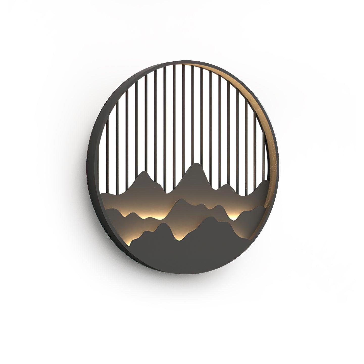 Sumi Mountain Circular Wall Light - Neutral Decor