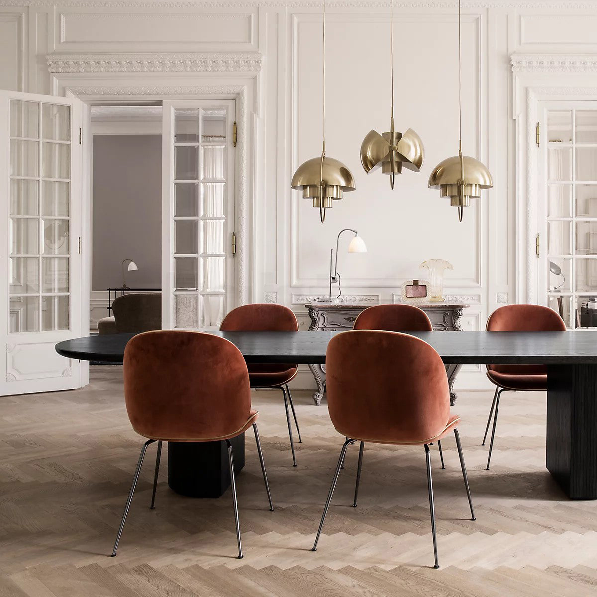 Miruaine Pendant Lamp Deformed Ball Golden