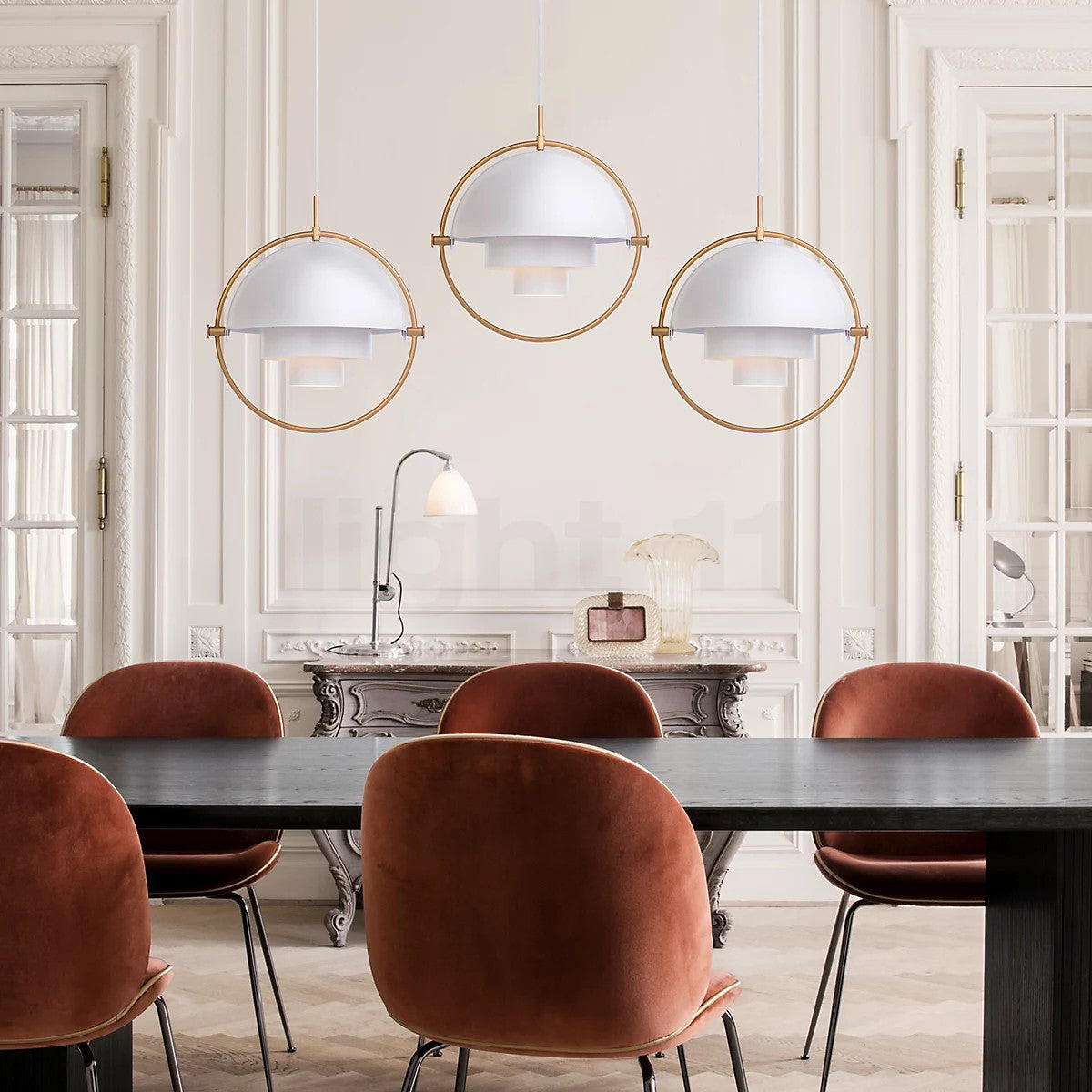 Miruaine Pendant Lamp Deformed Ball Golden