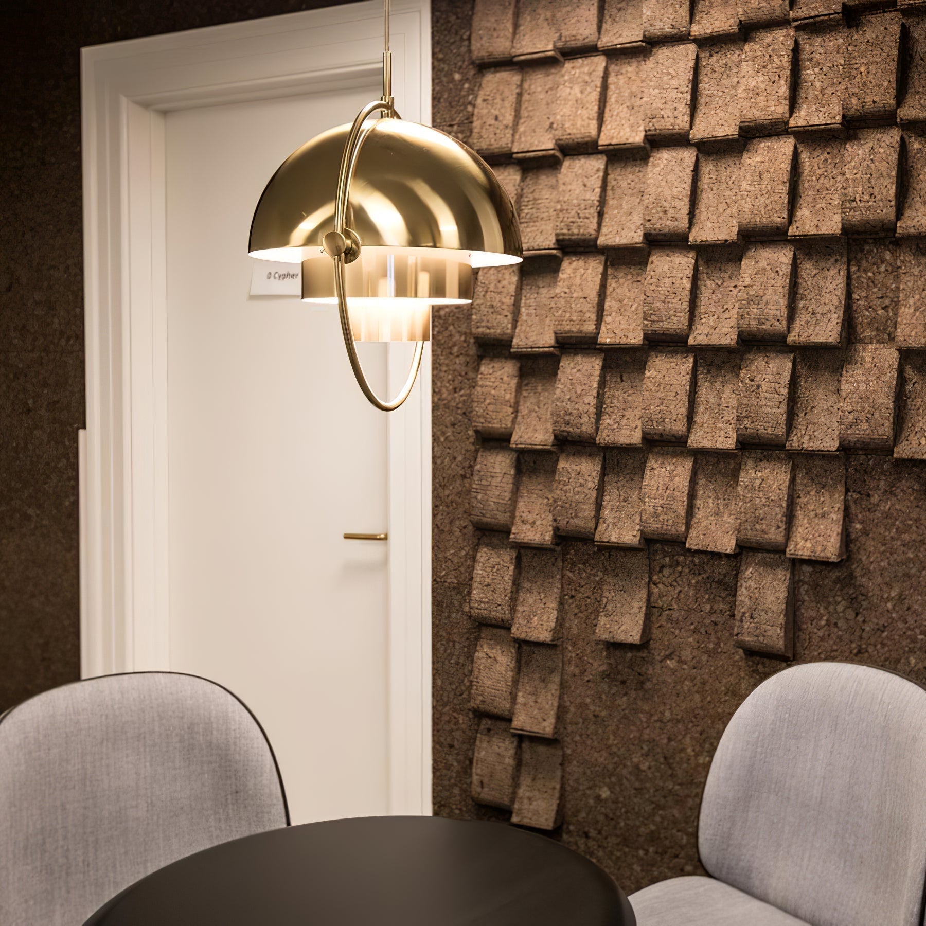 Miruaine Pendant Lamp Deformed Ball Golden