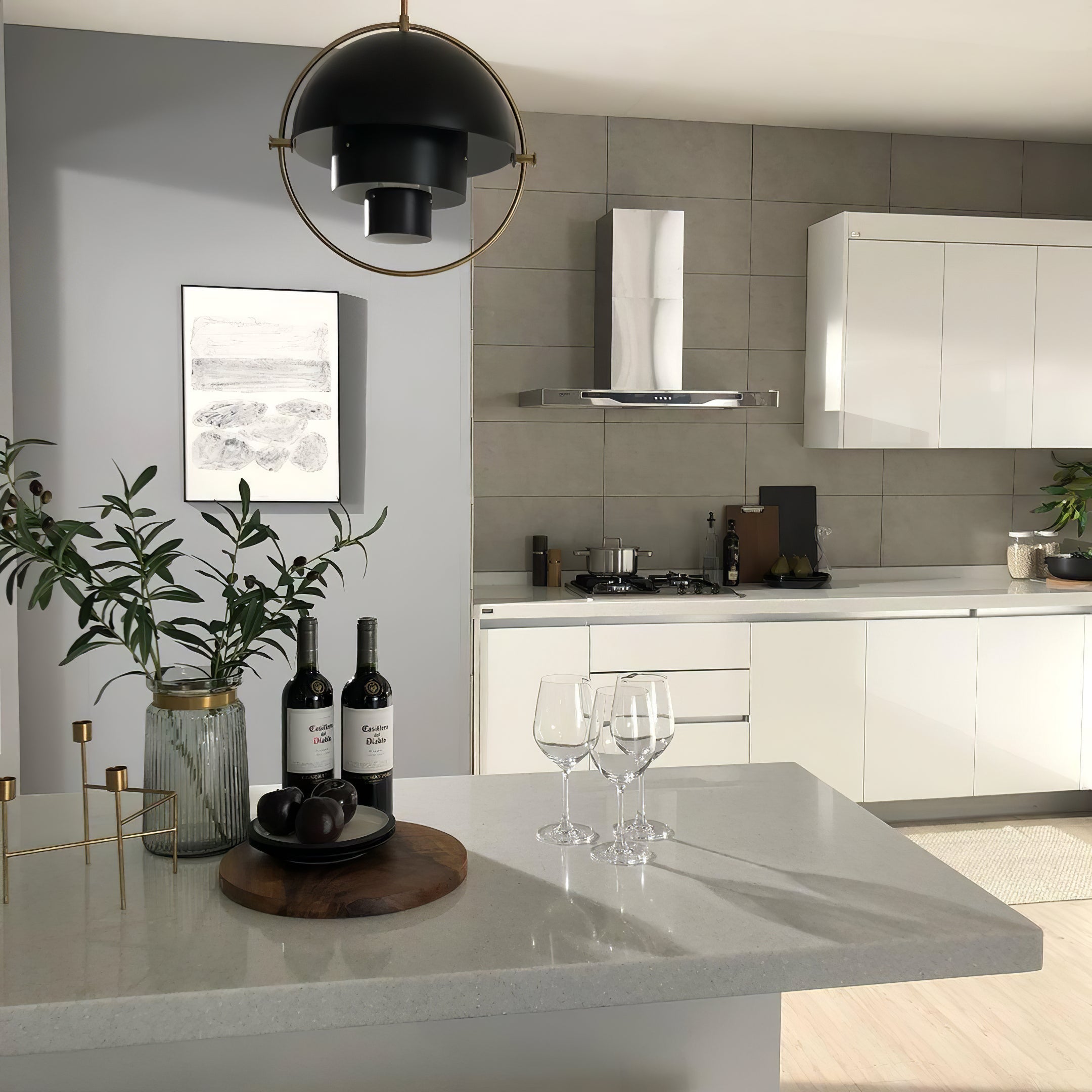 Miruaine Pendant Lamp Deformed Ball Golden
