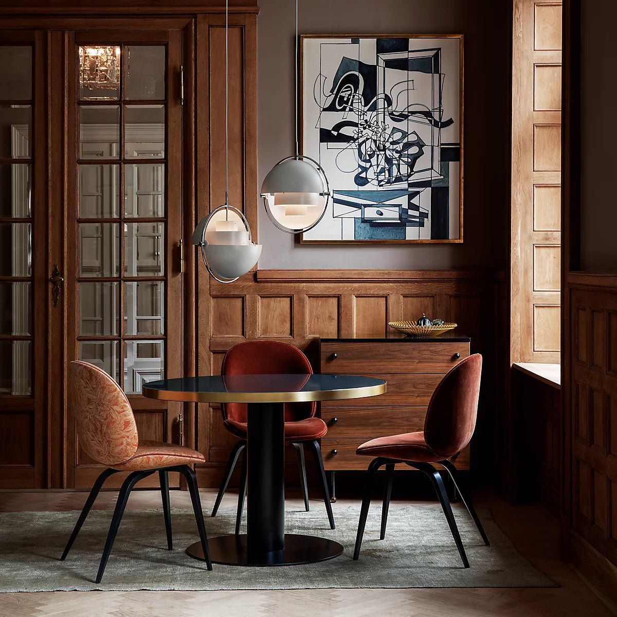 Miruaine Pendant Lamp Deformed Ball Golden