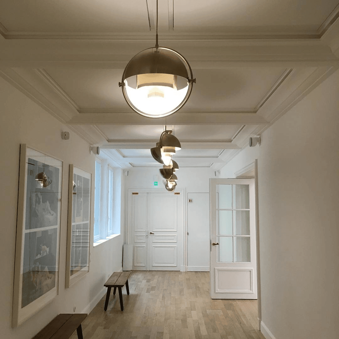 Miruaine Pendant Lamp Deformed Ball Golden