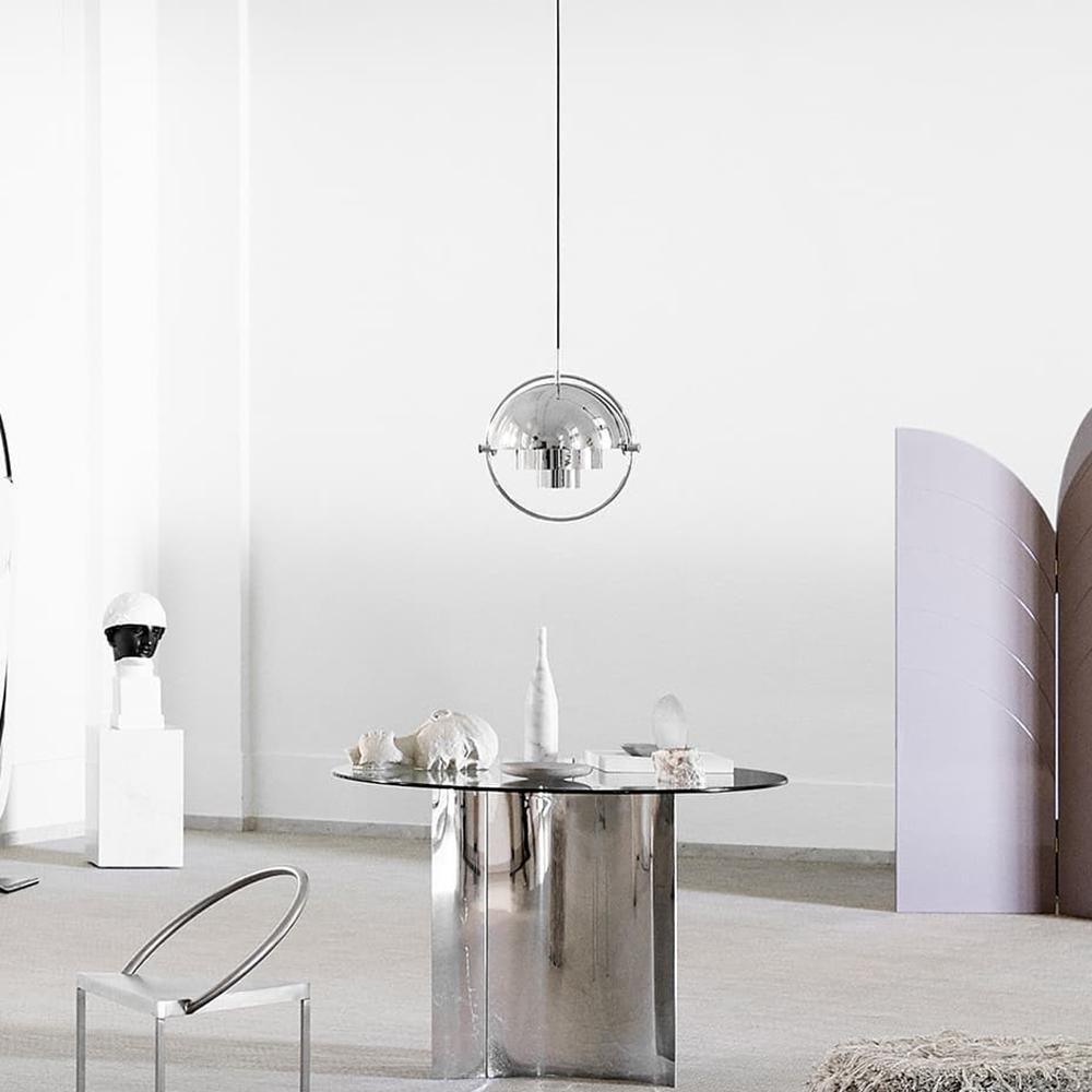 Miruaine Pendant Lamp Deformed Ball Golden