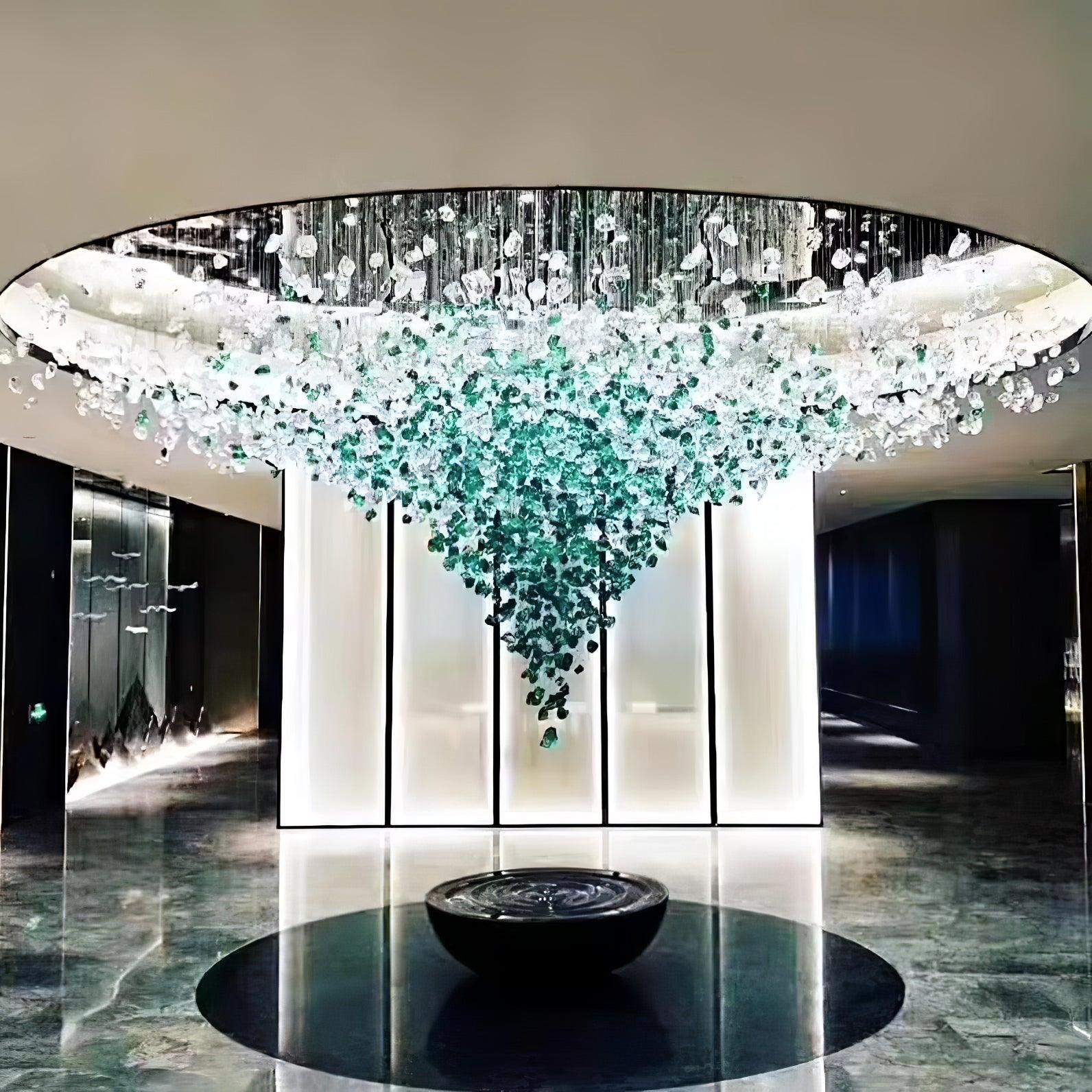 Belora Postmodern Luxury Stone Crystal Chandelier