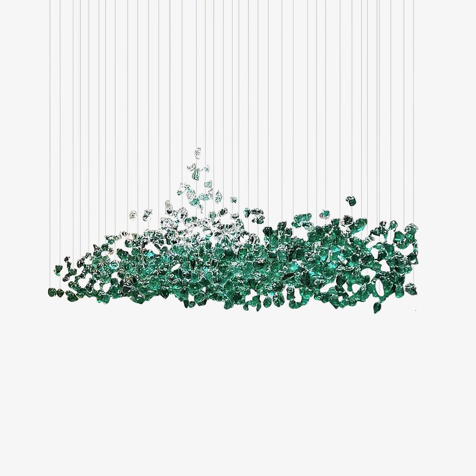 Polychrome Mineral Quartz Cascade Chandelier