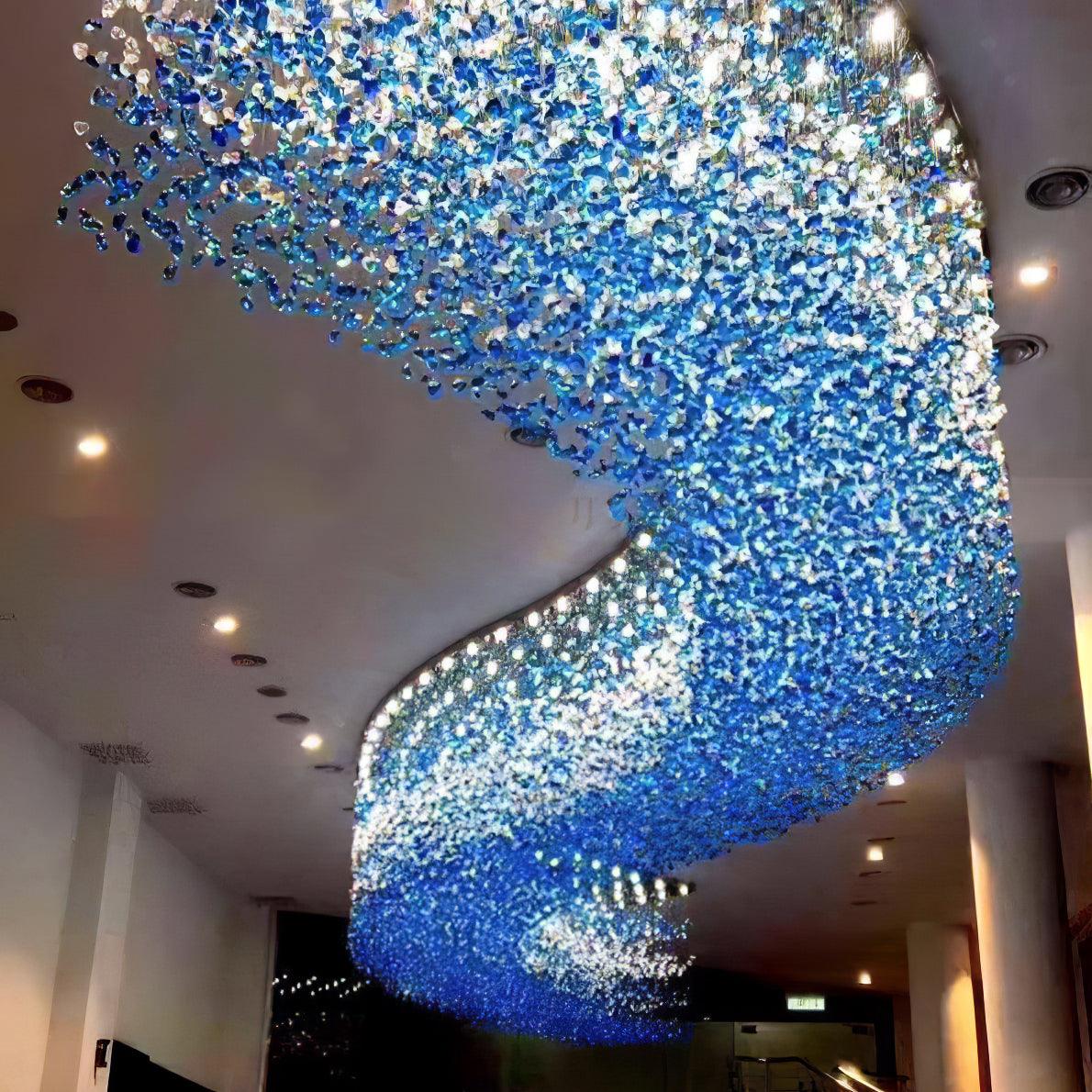 Belora Postmodern Luxury Stone Crystal Chandelier