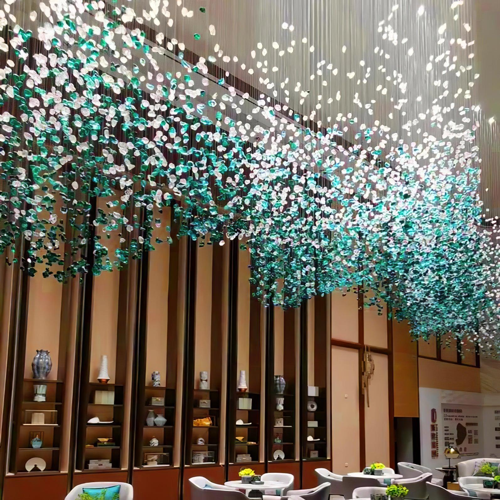 Belora Postmodern Luxury Stone Crystal Chandelier