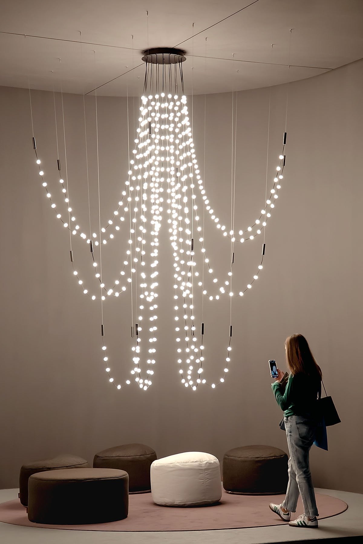 Constellation Matrix Cascade Chandelier