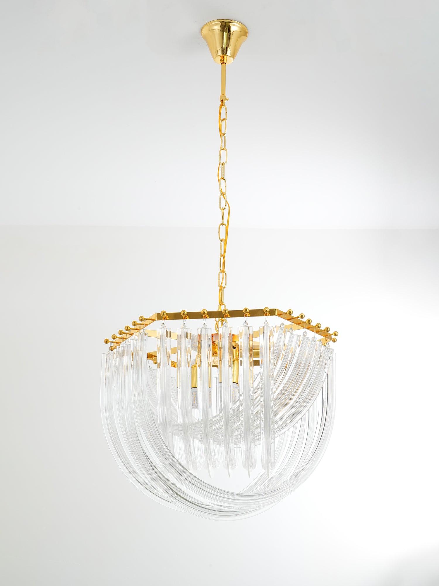 Sylnen Chandelier Clear Curved Tiered